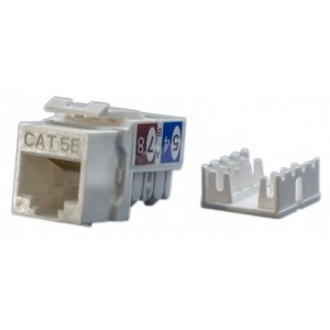 Hyperline KJ9-8P8C-C5e-90-WH Вставка Keystone Jack RJ-45(8P8C), категория 5e, белая