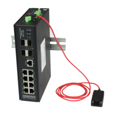 Osnovo SW-70804/ILS Промышленный управляемый (L2+) коммутатор Gigabit Ethernet на 8GE RJ45 + 4 GE SF