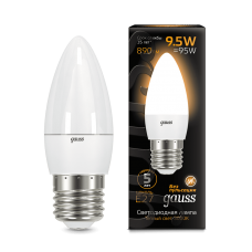 Gauss 103102110 Лампа Gauss Свеча 9.5W 890lm 3000К E27 LED