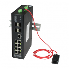 Osnovo SW-80804/ILS(port 90W,720W) Промышленный управляемый (L2+) Ultra PoE коммутатор Gigabit Ethernet