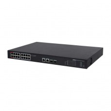 Dahua DH-PFS3220-16GT-190 16-портовый неуправляемый гигабитный коммутатор с PoE
